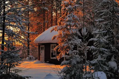 Пазл «Дачный домик зимой» из 140 элементов | Собрать онлайн пазл №99661