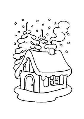 Зимний снежный дом вдали горы иллюстрация фон, зима, снежная сцена, дома  фон картинки и Фото для бесплатной загрузки