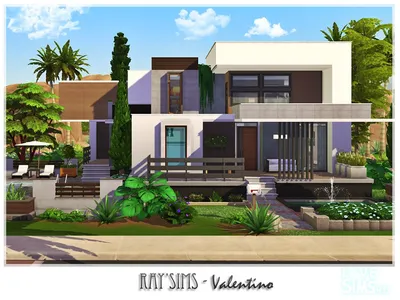 The Sims 4: Строительство - Семейный дом \"Современный комфорт\" - YouTube