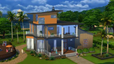 Уютный семейный дом | The Sims 4 | Строительство | NO CC - YouTube
