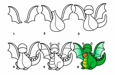 Рисунки драконов для срисовки - 80 фото