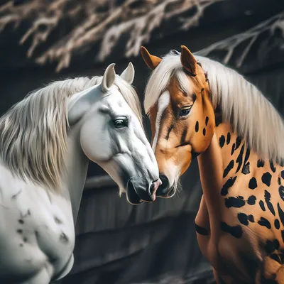 Картина маслом « две лошади» №852843 - купить в Украине на Crafta.ua