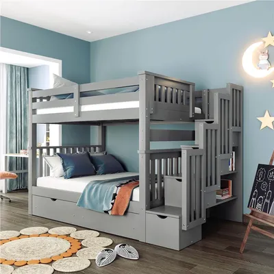 Двухъярусная детская кровать своими руками 200 фото | Планы двухъярусной  кровати, Спальня для мальчика, Дизайн спален