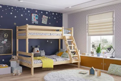 Двухъярусная кровать Соня с прямой лестницей (вариант 9) - купить за 33 120  руб. в Москве. - Интернет магазин «Мебель Скоро»