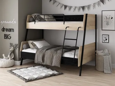 Двухъярусная кровать Дельта-Лофт 20.02.02 - кровать от производителя  Формула мебели, купить, заказать в Москве.
