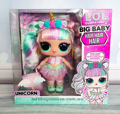 Мега-кукла ЛОЛ серии Big Baby Hair Hair - Единорог L.O.L. Surprise Big Baby  Totally Hair Doll Unicorn 579717 (ID#1658844352), цена: 4999 ₴, купить на  Prom.ua