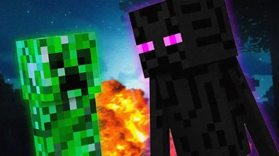 Эндермен VS Крипер | СУПЕР РЭП БИТВА | Enderman Minecraft ПРОТИВ Creeper -  YouTube
