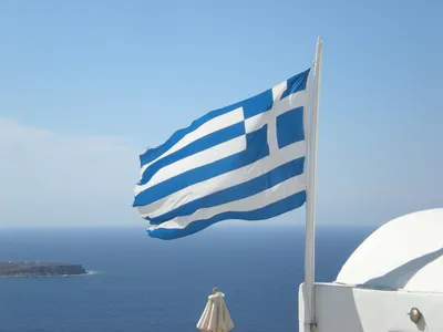 Santorini_2007_08_013 | Греция, остров Санторини Флаг Греции… | Flickr
