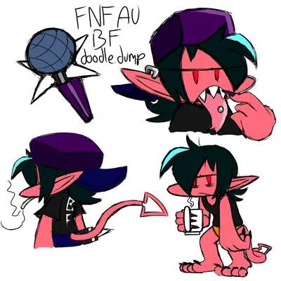 Chibi anime character from fnf boyfriend on Craiyon