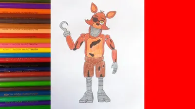 How to draw Foxy, FNAF, Как нарисовать Фокси - YouTube