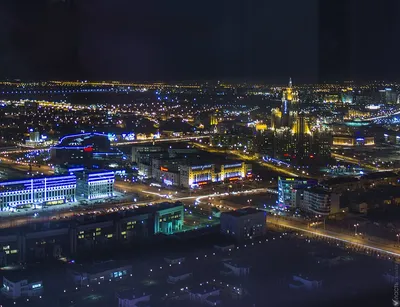 Главный город страны - Вечерняя Астана