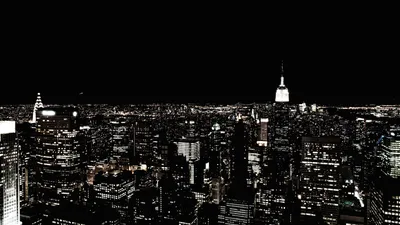Обои на телефон ночной город, здания, вид сверху, архитектура, нью-йорк,  сша - скачать бесплатно в высоком качестве из категории \"Города\"