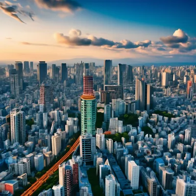 Развитый город Токио, Япония, , …» — создано в Шедевруме
