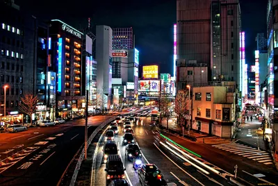 Обои Города Токио (Япония), обои для рабочего стола, фотографии города,  токио , Япония, ночь, токио, мегаполис, tokyo, огни Обои для рабочего  стола, скачать обои картинки заставки на рабочий стол.