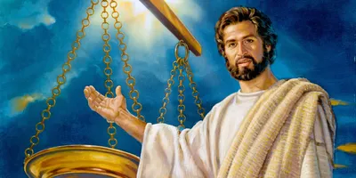 портрет иисуса христа на лугу в белом халате на закате Стоковое Изображение  - изображение насчитывающей христианство, христианка: 226204177