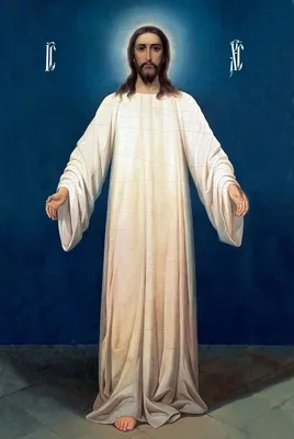 Благовещенская Икона Иисус Христос в белом хитоне - купить по низким ценам  в интернет-магазине OZON (477135605)