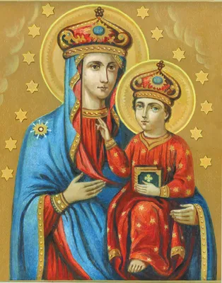 Венчальная пара писаных икон для свадьбы Спаситель и икона Владимирской  Божьей Матери