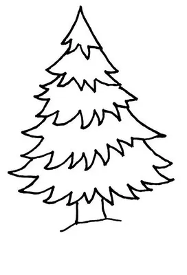 Новогодние картинки для срисовки елочки (40 шт)