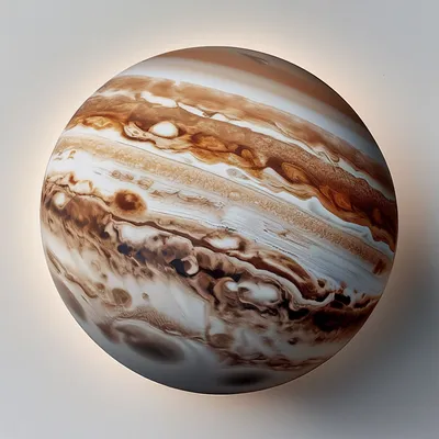 Планета Юпитер на белом фоне, …» — создано в Шедевруме