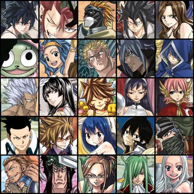 Discussion] My Top 25 Favourite Fairy Tail Characters (from left to right)  : r/fairytail