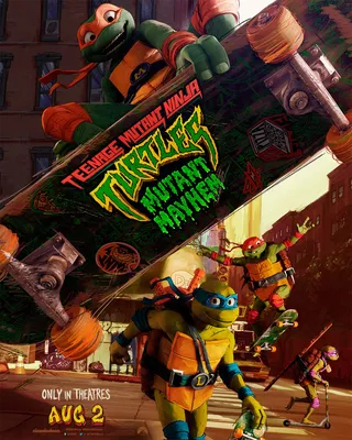 Paramount Pictures представила новый постер мультфильма «Черепашки-ниндзя:  Погром мутантов» и объявила новую дату премьеры | РБК Life