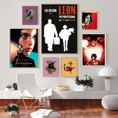 Плакат с белым покрытием из фильма Leon, профессиональные принты, домашний  Настенный декор, картины для спальни, украшение бара, комнаты | AliExpress