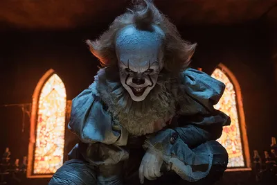 Обои на рабочий стол Клоун Пеннивайз / Pennywise из фильма ужасов Оно 2 /  It 2, обои для рабочего стола, скачать обои, обои бесплатно