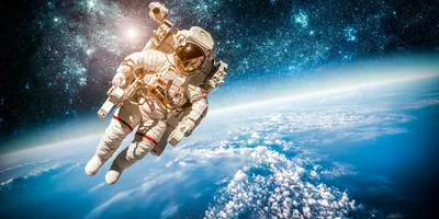 Картина маслом «Загадки космоса. Вид на МКС и планету Земля» 60x90 SK221008  купить в Москве