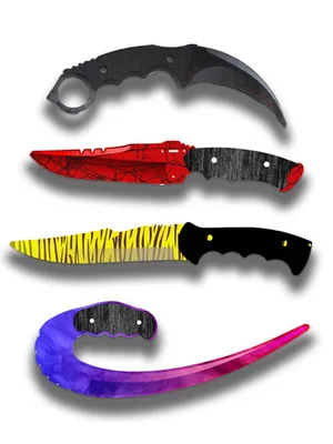 Набор ножей КС ГО (Охотник, Риддик, Керамбит, Фолдер) - купить Сувенир по  выгодной цене в интернет-магазине OZON (237197099)