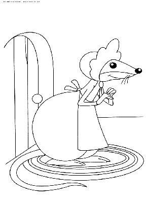 Раскраска Полевая мышь | Раскраски из мультфильма Дюймовочка