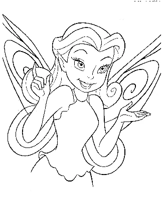 Раскраска Фея Розетта | Раскраски Феи (Tinker Bell) Фея Динь (Тинкер Белл)  Fairies coloring pages