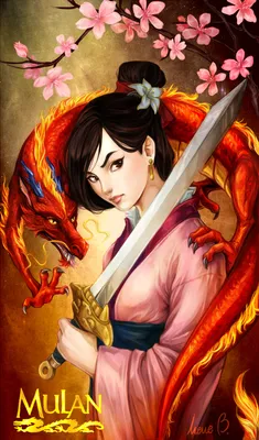 Фото Mulan / Мулан и Mushu / Мушу из мультфильма Mulan / Мулан, by  AireensColor