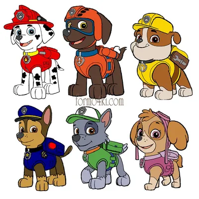 Набор №86 ( *Щенячий патруль*, Маршал )(433-190) | Детские мероприятия,  Рисунок собаки, Детские раскраски