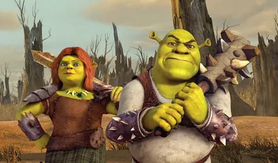 Обои на рабочий стол Компьютерный полнометражный анимационный фильм Shrek 3  / Шрек-3 с персонажами из мультфильма, обои для рабочего стола, скачать  обои, обои бесплатно