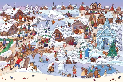 Иллюстрация Русские сказки. Зима в стиле детский | Illustrators.ru