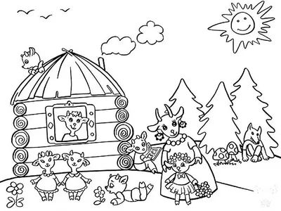 Рисунок карандашом для срисовки легкие волк и семеро козлят (22 шт)