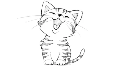 Как нарисовать кошку в профиль карандашом. Портрет кота | Рисунки животных,  Кошки, Кот