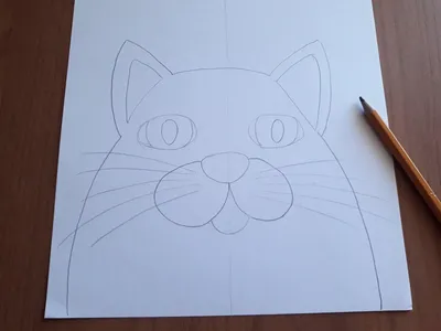 Эскиз кошки карандашом для детей - 46 фото