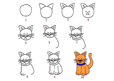 Как нарисовать кошку породы МАНЧКИН карандашом поэтапно - YouTube