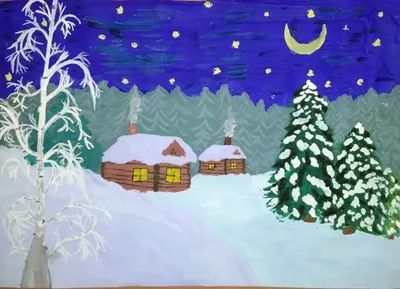 Мы рисуем на тему \"Зима\" детский сад № 168 г. Владивостока