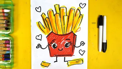 Рисунок милый картошка фри (41 фото) » Рисунки для срисовки и не только