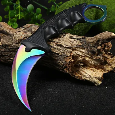 ᐉ Нож деревянный керамбит из игры Counter Strike Изумруд