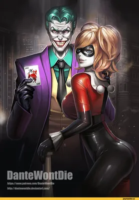 Joker (Джокер, Клоун-принц преступного мира) :: Harley Quinn (Харли Квинн,  Харлин Квинзель) :: DC Comics (DC Universe, Вселенная ДиСи) :: Anime Artist  (Аниме арт, Аниме-арт) :: DanteWontDie :: фэндомы :: Anime (Аниме) /