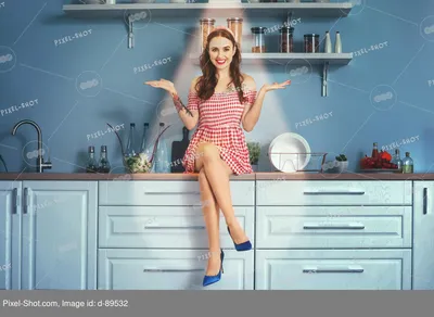 Домохозяйка на кухне (33 фото)