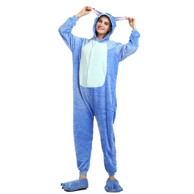 Kids Blue/Pink Stitch Pyjamas Kigurumi Anime Animal Suit Children Homewear  Flannel Sleepwear Costume New for Girls Boys - Walmart.com