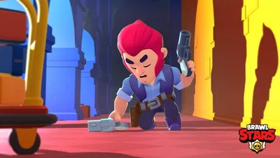 Brawl stars colt skin concept: half fire, half ice on Craiyon