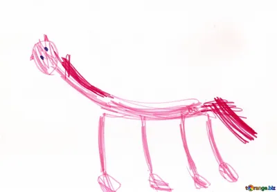 Конь с розовой гривой легкий рисунок - 63 фото
