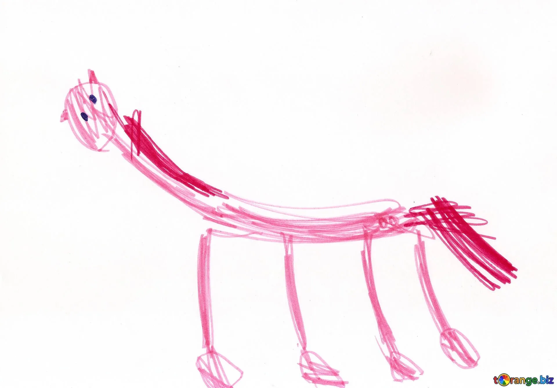 Конь с розовой гривой рисунок 6 класс