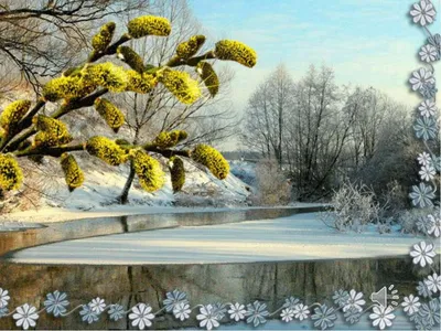 Конец зимы.Река Плиса. | Живопись | Автор: Петрович Дмитрий - DotArt.info