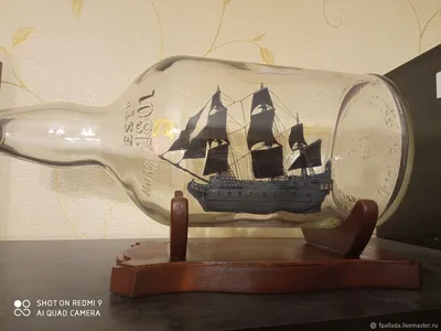 Корабль черная жемчужина в бутылке купить в интернет-магазине Ярмарка  Мастеров по цене 25000 ₽ – T3VDIRU | Модели, Москва - доставка по России
